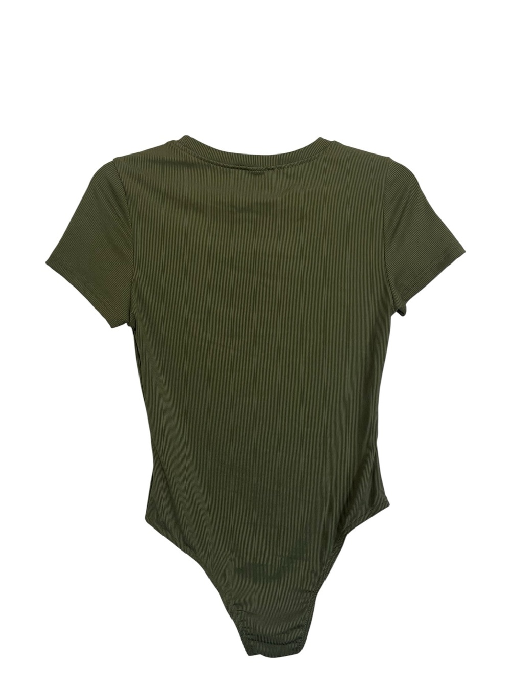Lot of 3 SHEIN | Black Green Cream Short Sleeve Pullover Snap Closure Bodysuit M - Picture 4 of 4